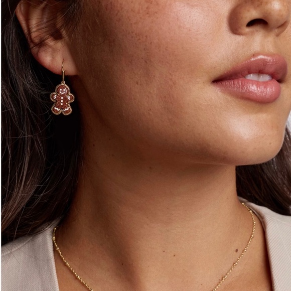 Kendra Scott Gingerbread Gold Drop Earrings - Picture 2 of 4